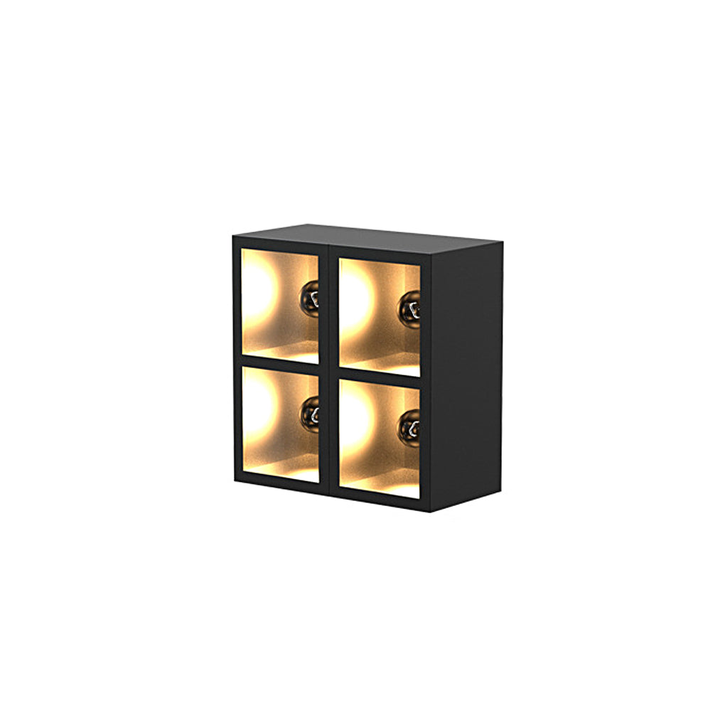 Waterproof Outdoor LED Wall Sconce with Integrated Flowerpot Black Exterior Light