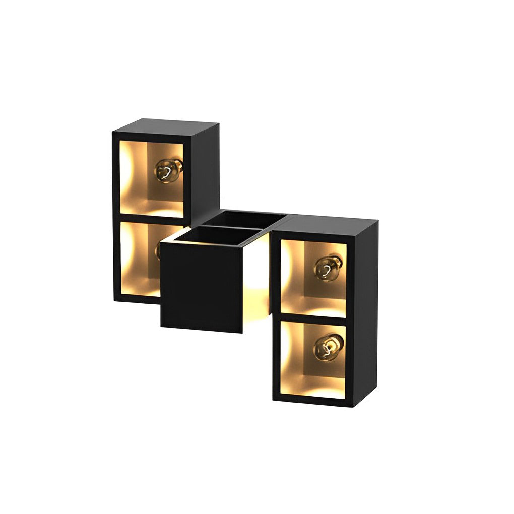 Waterproof Outdoor LED Wall Sconce with Integrated Flowerpot Black Exterior Light