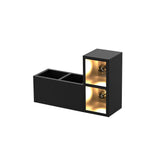 Waterproof Outdoor LED Wall Sconce with Integrated Flowerpot Black Exterior Light