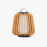 Waterproof Outdoor Portable Lantern for Patio Garden and Camping with Teak Wood Accents