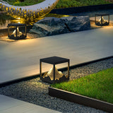 Waterproof Outdoor Solar Mountain Landscape Column Light LED Pillar Lamp for Garden Courtyard