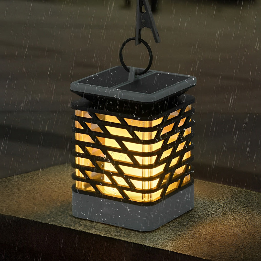 Waterproof Retro LED Solar Outdoor Lantern Decorative Hanging Lights for Garden Patio and Porch
