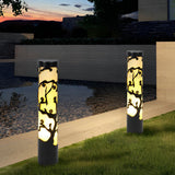 Waterproof Retro Outdoor Pathway Light LED Galvanized Steel Garden Lawn Lamp in Black Finish