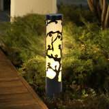 Waterproof Retro Outdoor Pathway Light LED Galvanized Steel Garden Lawn Lamp in Black Finish