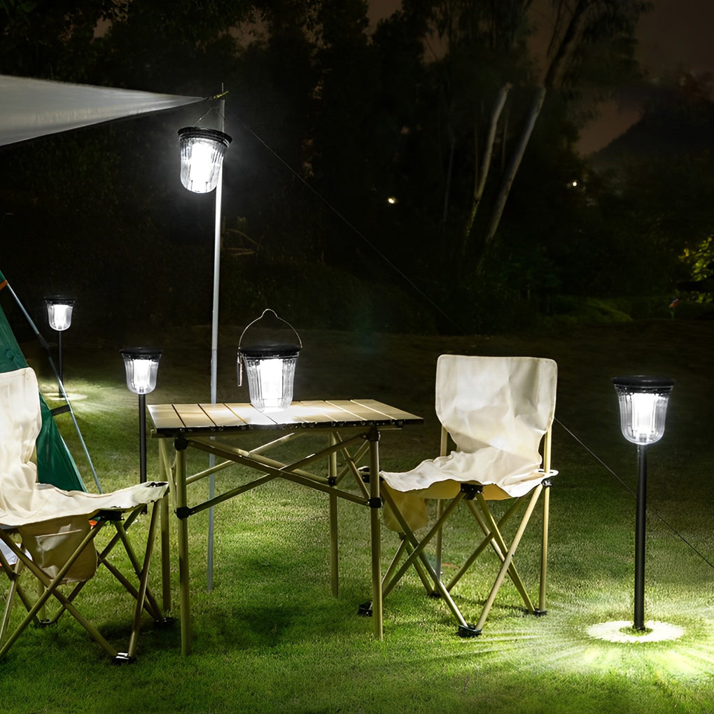 Waterproof Round Solar Powered LED Garden Pathway Lights with Motion Sensor 2 Piece Set for Outdoor Walkways
