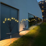 Waterproof Solar Firefly Garden Lights Set of 2 Outdoor 10 LED Swaying Landscape Pathway Decor
