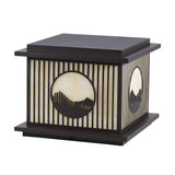 Waterproof Solar Outdoor Pillar Lamp LED Mountain Design Post Light for Garden and Patio