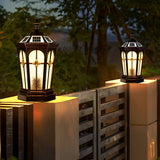 Waterproof Solar Post Cap Lights European Style Aluminum Outdoor Pillar Light for Garden Fence