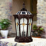 Waterproof Solar Post Cap Lights European Style Aluminum Outdoor Pillar Light for Garden Fence