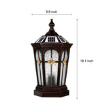 Waterproof Solar Post Cap Lights European Style Aluminum Outdoor Pillar Light for Garden Fence