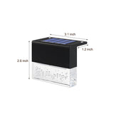 Waterproof Solar Powered Fence Lights with RGB Color Changing and Warm White LED for Deck Step and Wall 2 Pack