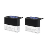 Waterproof Solar Powered Fence Lights with RGB Color Changing and Warm White LED for Deck Step and Wall 2 Pack