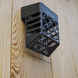 Waterproof Solar Powered Hollow Pattern Outdoor Wall Sconce for Garden Fence Lighting
