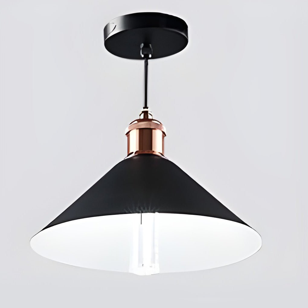 Waterproof Solar Powered LED Pendant Light Hanging Conical Garden Lamp with Dual Color Modes