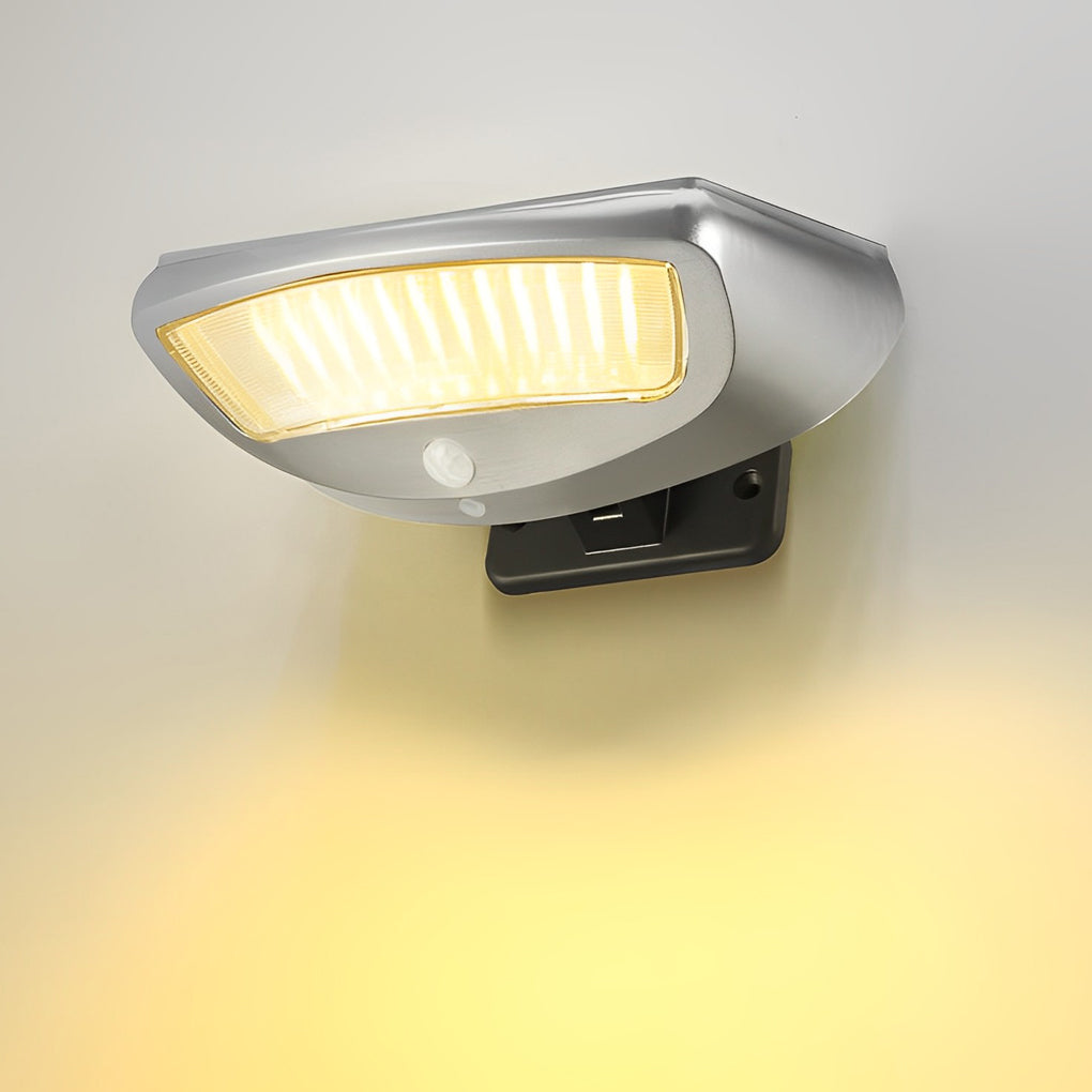 Waterproof Solar Powered Motion Sensor Wall Light with 45 Degree Adjustable Head for Garden Security