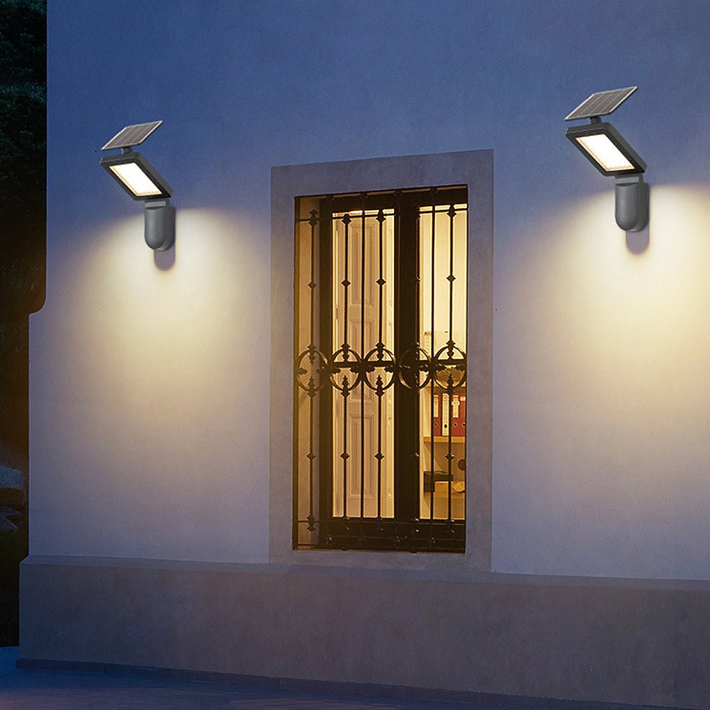 Waterproof Solar Powered Outdoor LED Wall Sconce Modern Aluminum Garden Path Lighting