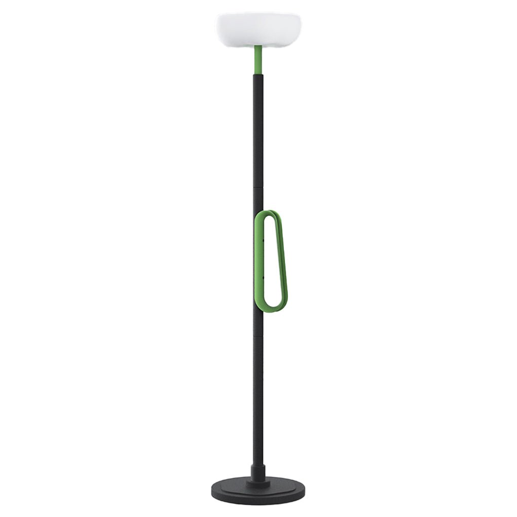 Waterproof Solar Torchiere Outdoor Floor Lamp 76 Inch Tall Portable Black Aluminum Garden Light