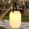 Waterproof White Solar LED Cylinder Camping Lantern Portable Outdoor Table Lamp with Remote