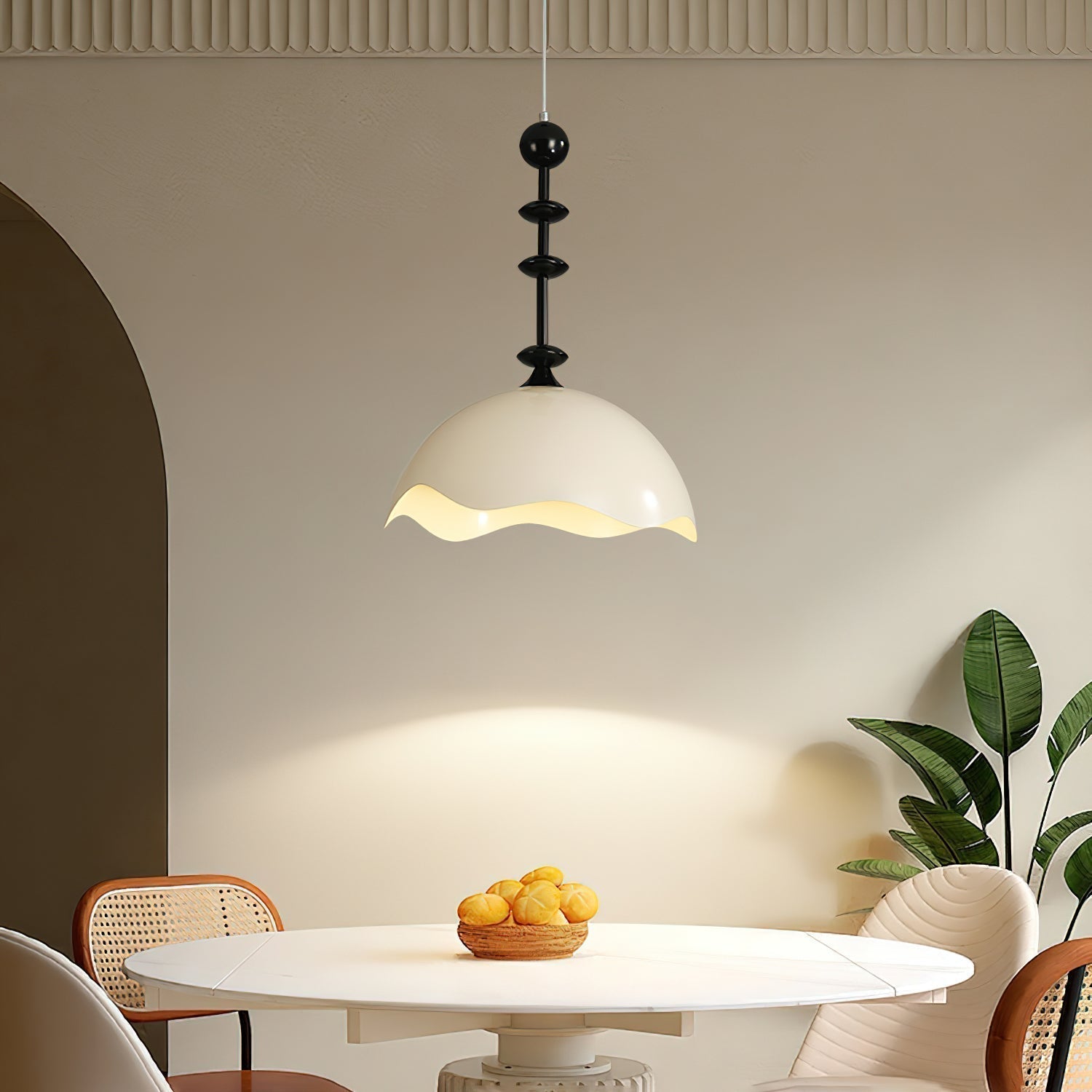 Wave Crest Modern LED Pendant Light with Organic Wave Design for Dining and Living Spaces