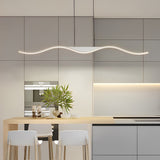 Wave Design Modern LED Chandelier Dimmable Minimalist Pendant Lighting for Bar and Dining Area
