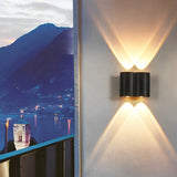 Wave Design Modern LED Waterproof Outdoor Wall Washer Light Up and Down Sconce