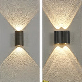 Wave Design Modern LED Waterproof Outdoor Wall Washer Light Up and Down Sconce