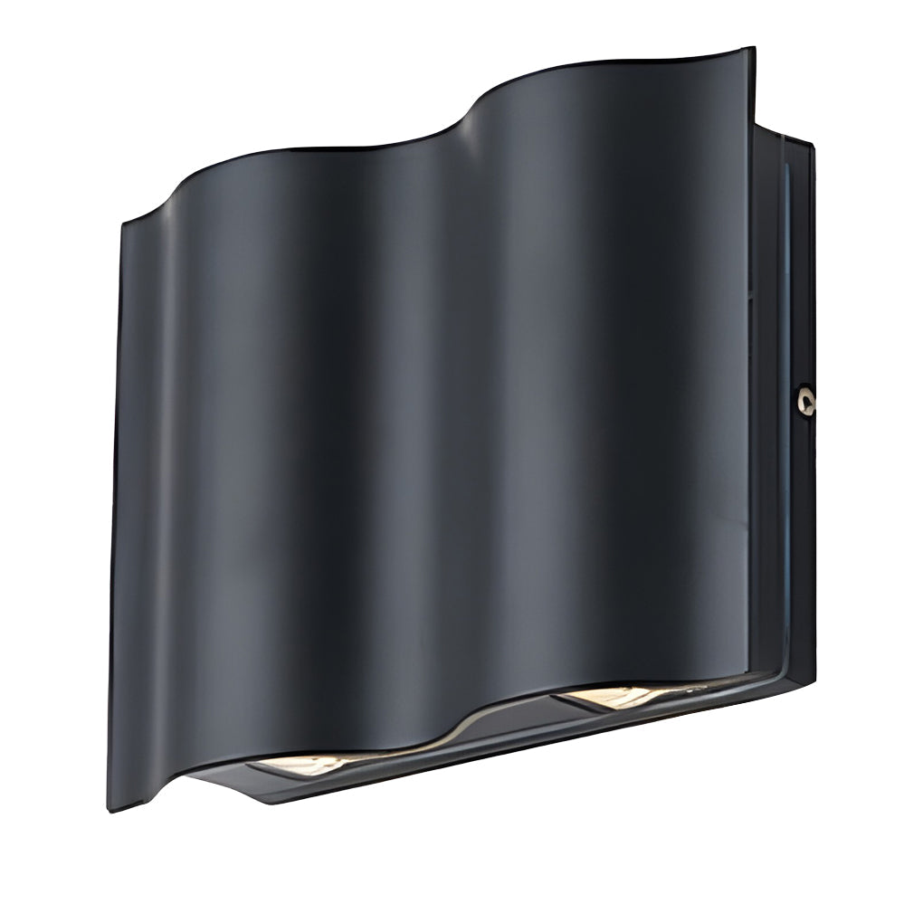 Wave Design Waterproof LED Outdoor Wall Light Aluminum Up and Down Sconce for Porch and Villa