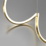 Wave Linear LED Chandelier Modern Dimmable Pendant Light for Dining Room and Kitchen