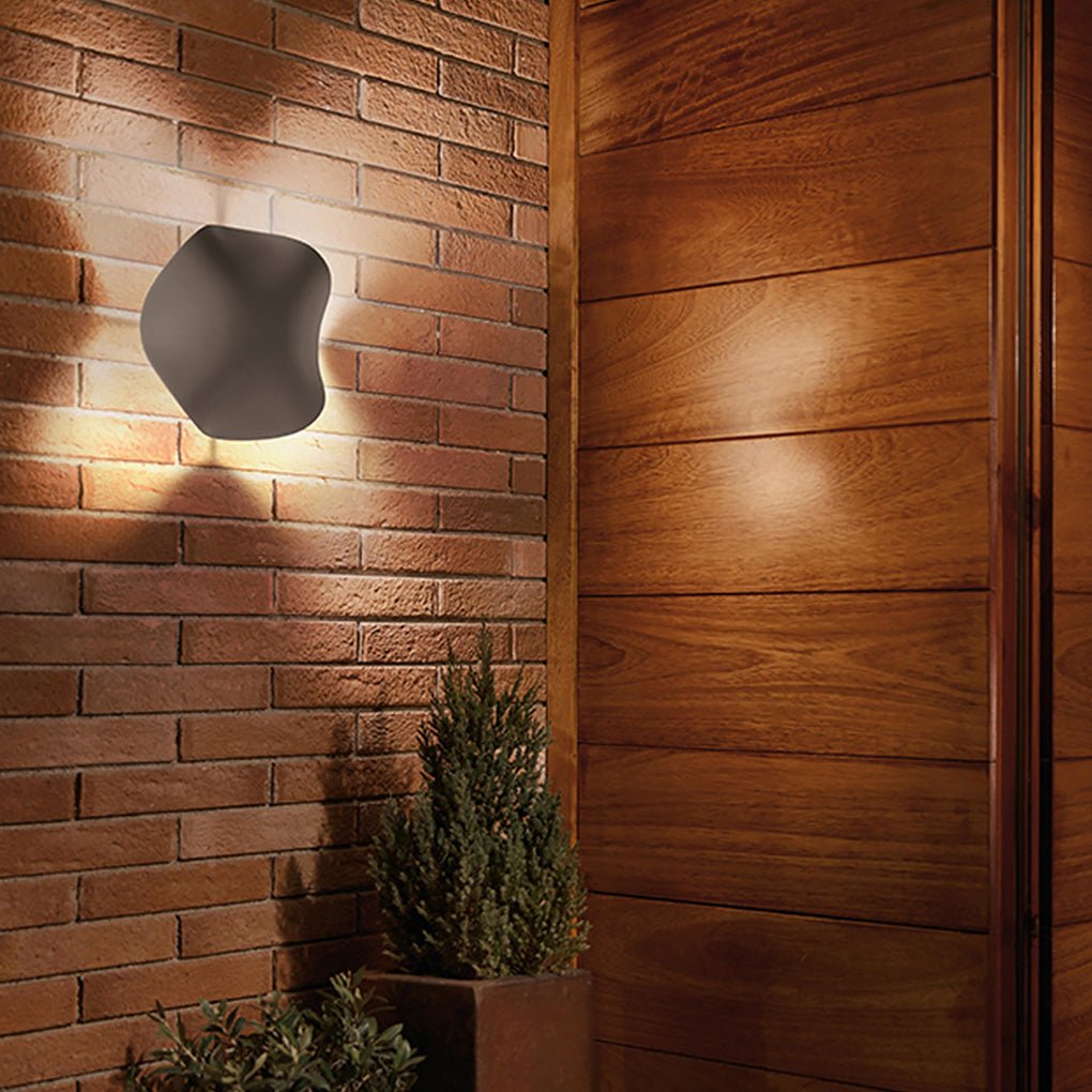 Wave Stacking Modern Outdoor Waterproof Landscape Wall Sconces and Garden Fence Post Lamp
