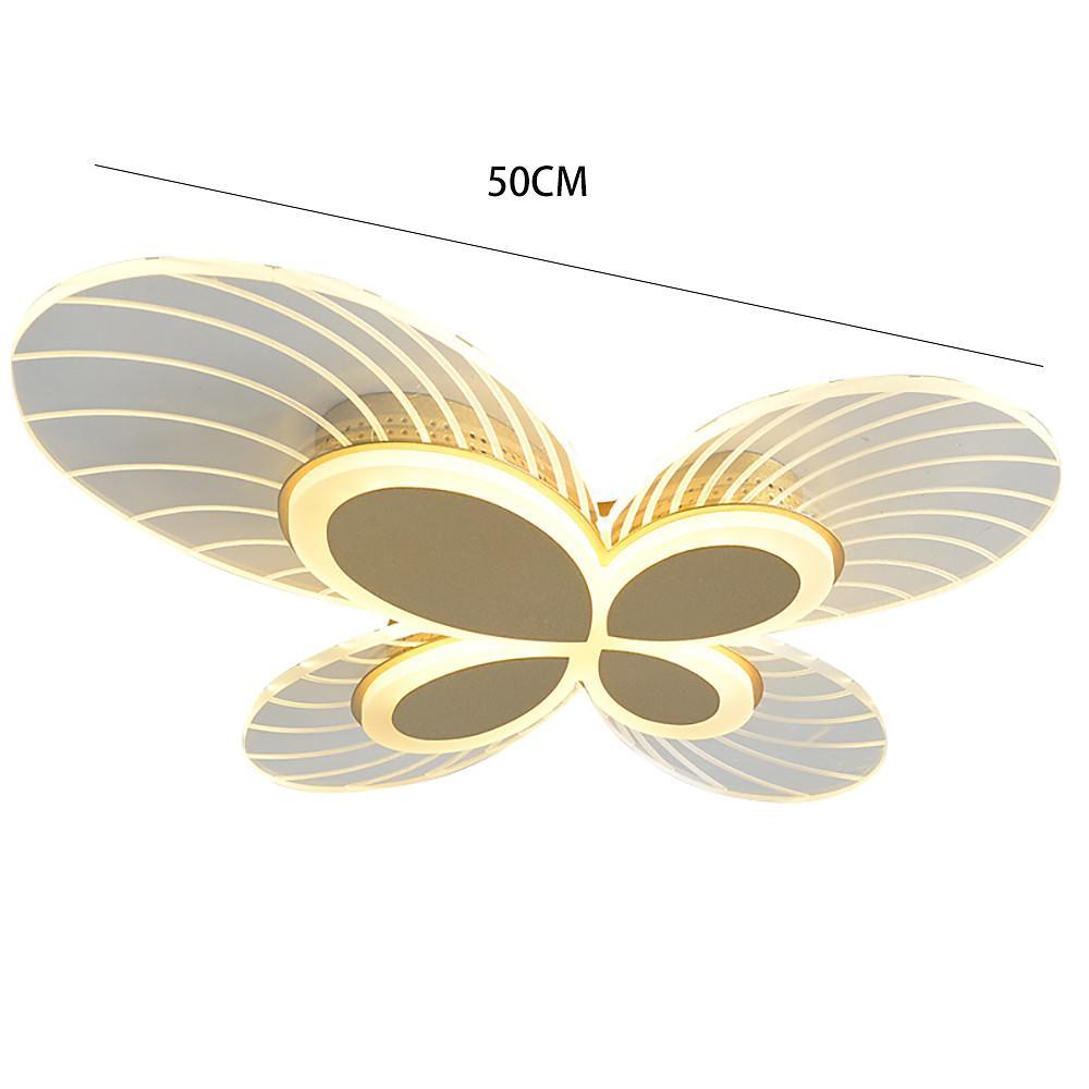 Butterfly Shaped Dimmable LED Flush Mount Ceiling Lamp Nordic Style Modern Lighting for Living Room