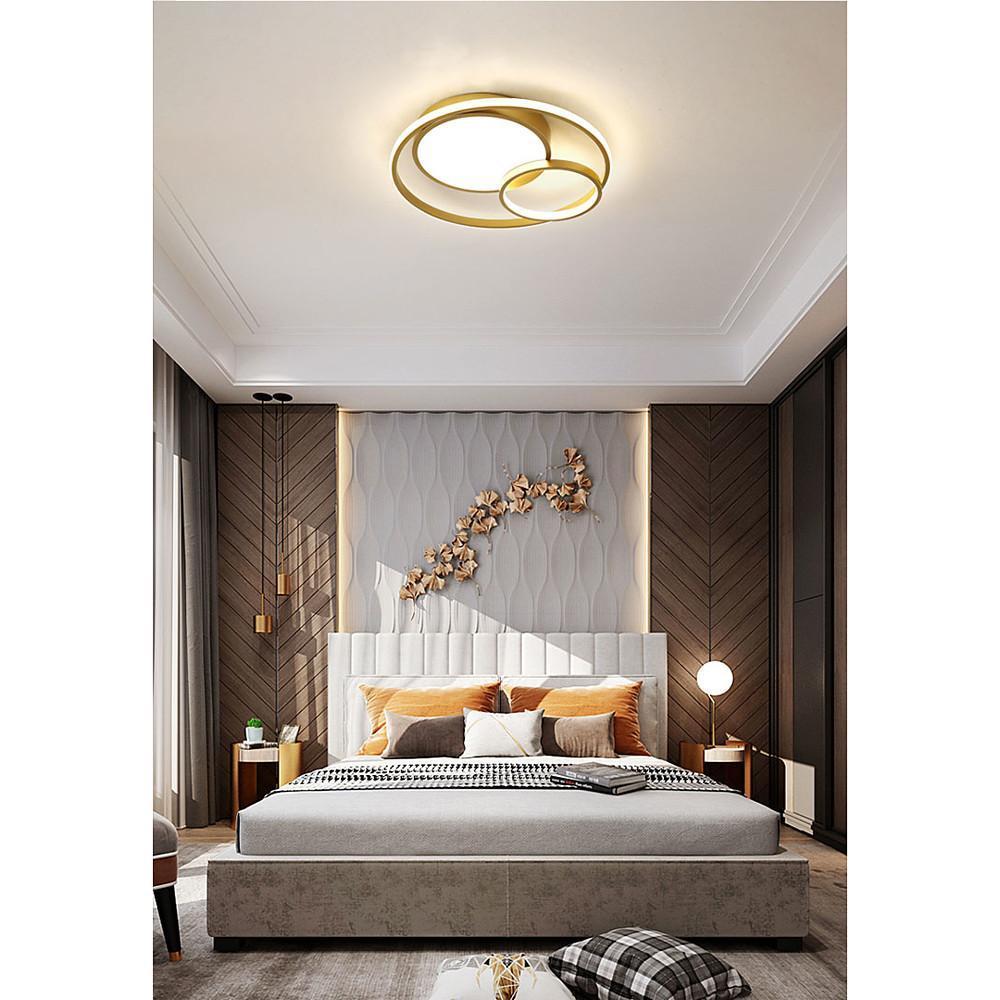Modern 3 Ring LED Ceiling Lamp Minimalist Acrylic Flush Mount Lighting for Living Room