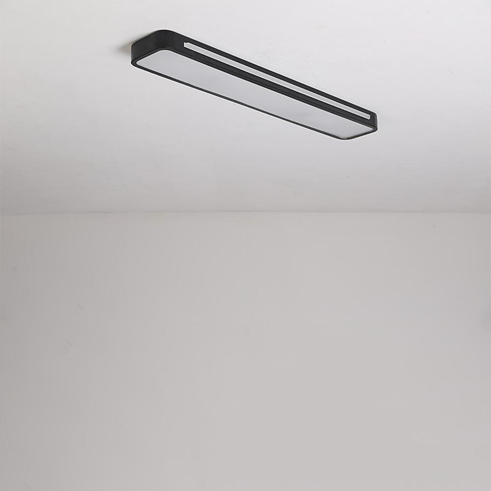 Modern Minimalist Geometric Rectangular LED Flush Mount Ceiling Light for Kitchen and Living Room