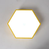 Modern Geometric LED Ceiling Light Fixture with Wireless Control Flush Mount Acrylic Lamp