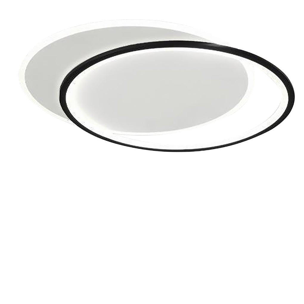 Modern Overlapped Round Flush Mount Ceiling Light Geometric Design for Bedroom
