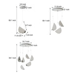 White Half Moon Glider Pendant Light Modern Minimalist Metal LED Hanging Fixture for Living Room