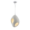 White Japandi Minimalist Resin Pendant Light Wabi Sabi Sculptural Hanging Lamp