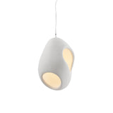 White Japandi Minimalist Resin Pendant Light Wabi Sabi Sculptural Hanging Lamp