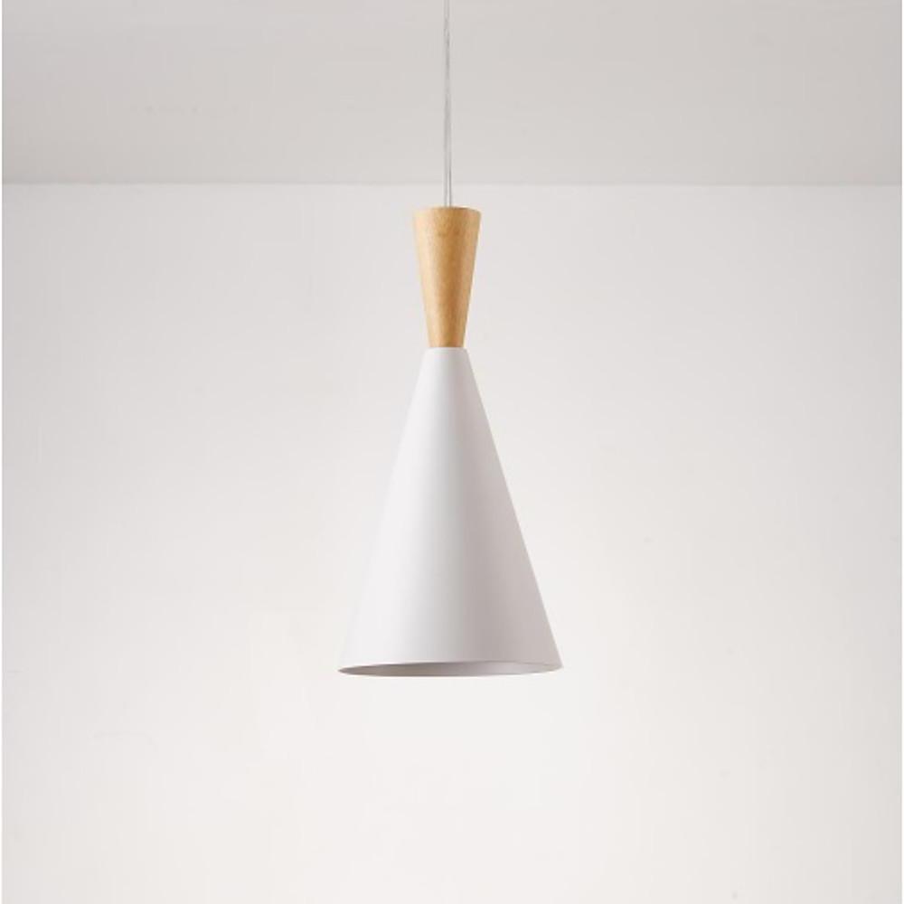 White Metal Cone Shaped Pendant Light Modern Kitchen Island Cluster Ceiling Lamp