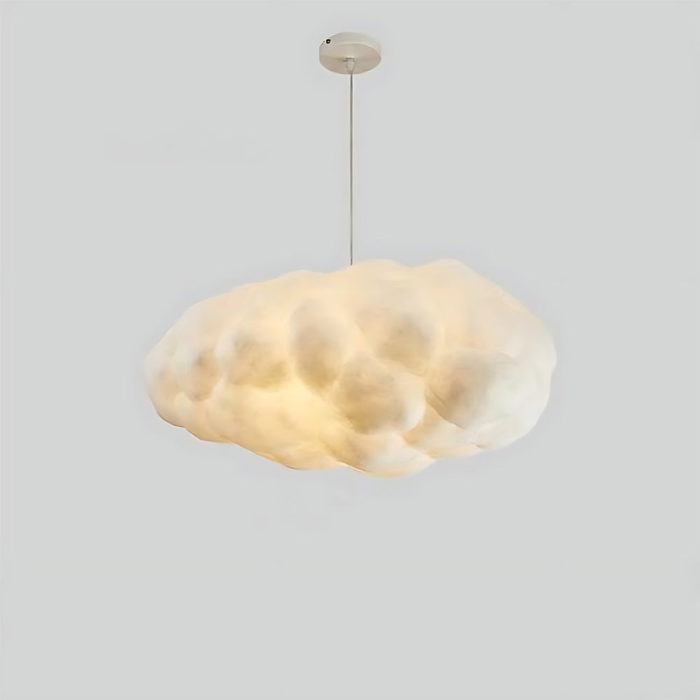 White Modern Artistic Cloud Pendant Light for Dining Room Kitchen Island Hanging Ceiling Lamp