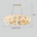 White Modern Artistic Cloud Pendant Light for Dining Room Kitchen Island Hanging Ceiling Lamp
