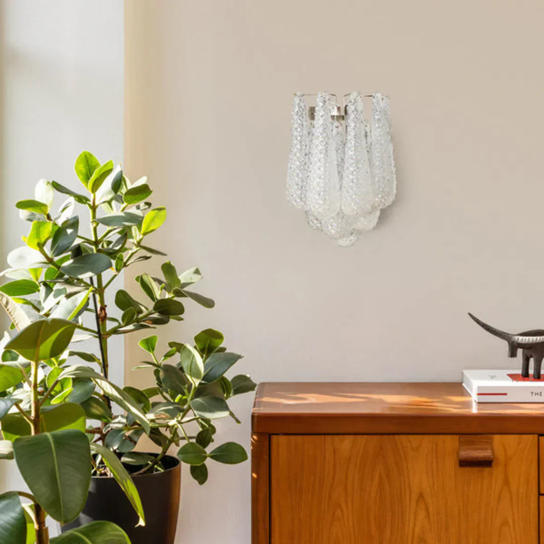 white-murano-petals-glass-wall-sconce-iridescent-alabaster-disc-wall-light