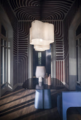 White Nuvola Cloud Shaped Fiberglass Pendant Lamp Modern Textured Hanging Light