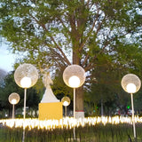 White Solar Powered Dandelion Sphere Garden Stake LED Outdoor Landscape Light