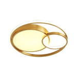 Modern Dimmable LED Flush Mount Ceiling Light with Geometric Overlapping Circles for Bedroom and Living Room