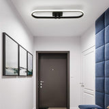 Modern Rounded Rectangle LED Flush Mount Ceiling Light Minimalist Aluminum Fixture