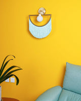Wink Retro Tassel Wall Sconce Gold Geometric Fabric Fringe Wall Light for Bedroom