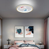 Modern Footprint Design LED Ceiling Light Nordic Metal Flush Mount for Bedroom Playroom