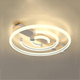 Modern Abstract Circular LED Flush Mount Ceiling Lamp for Bedroom and Office