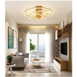 Modern 3 Ring Acrylic LED Flush Mount Ceiling Light Fixture for Living Room Bedroom