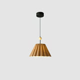 Woodland Mid Century Modern Wooden Ceiling Pendant Lamp with Parchment Diffuser